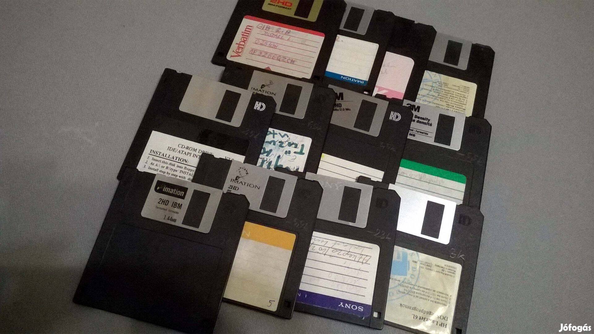 Floppy lemezek, csökkent tárkapacitással