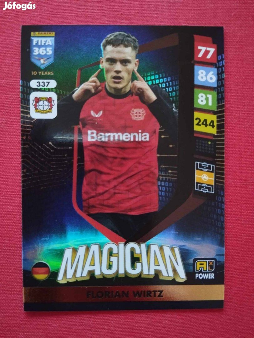 Florian Wirtz (Leverkusen) FIFA 365 2025 Power Magician focis kártya