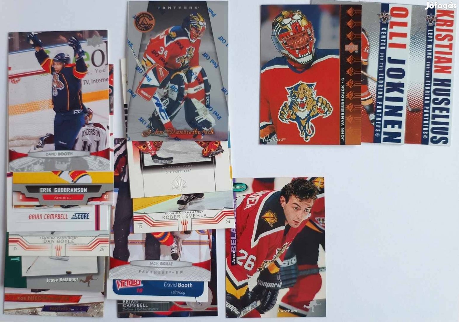 Florida Panthers NHL kártya Vanbiesbrouck, Jokinen Huselius