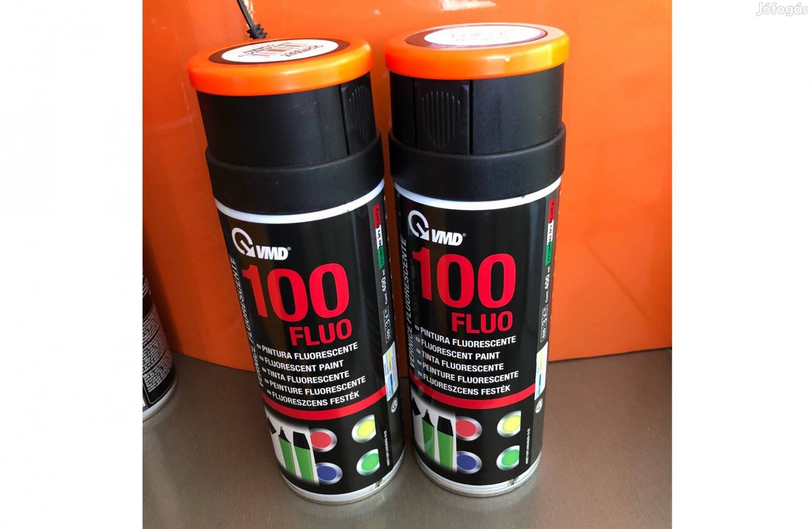 Fluoreszkáló festék spray - 2x 400 ml - narancs