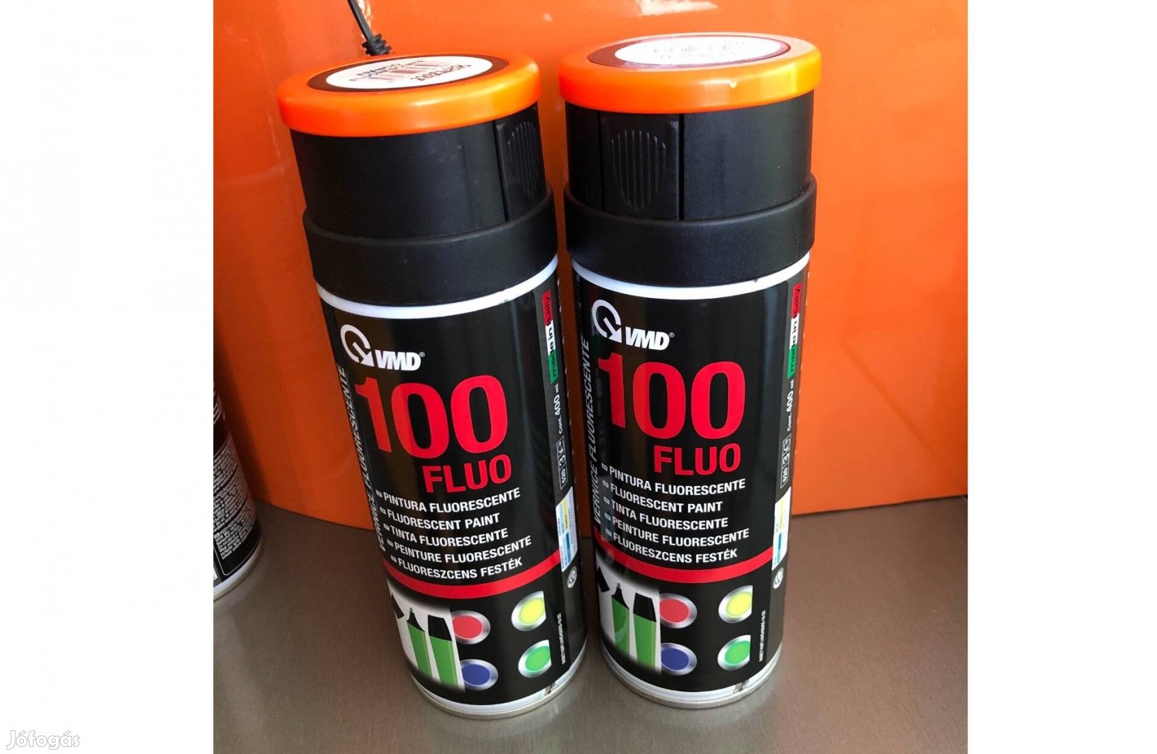 Fluoreszkáló festék spray - 2x 400 ml - narancs