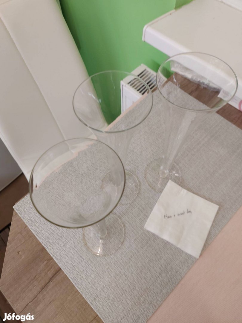 Flute tölcsér fuvola pezsgőspohár készlet