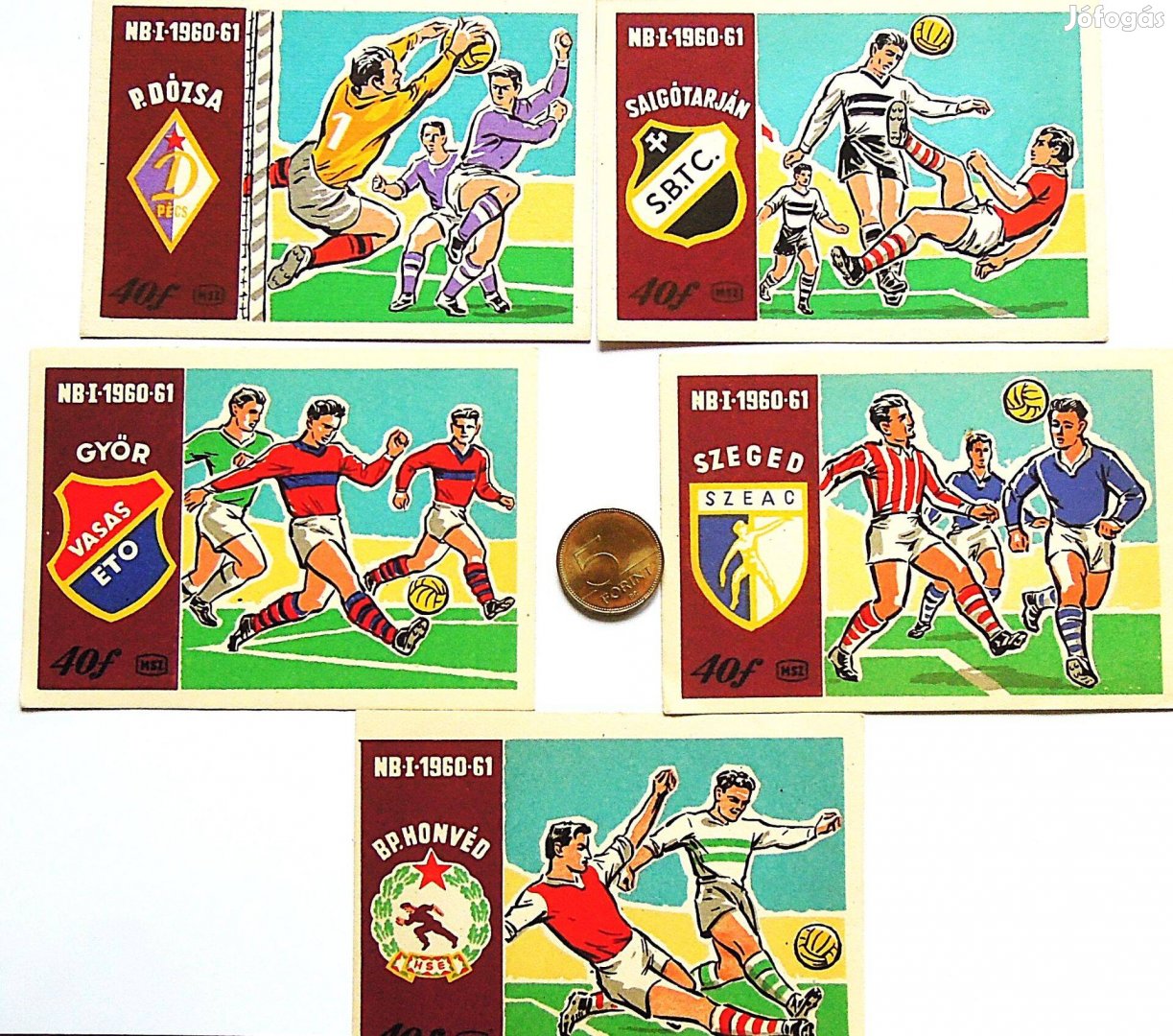 Focicsapat óriás gyufacímke 1960- 61