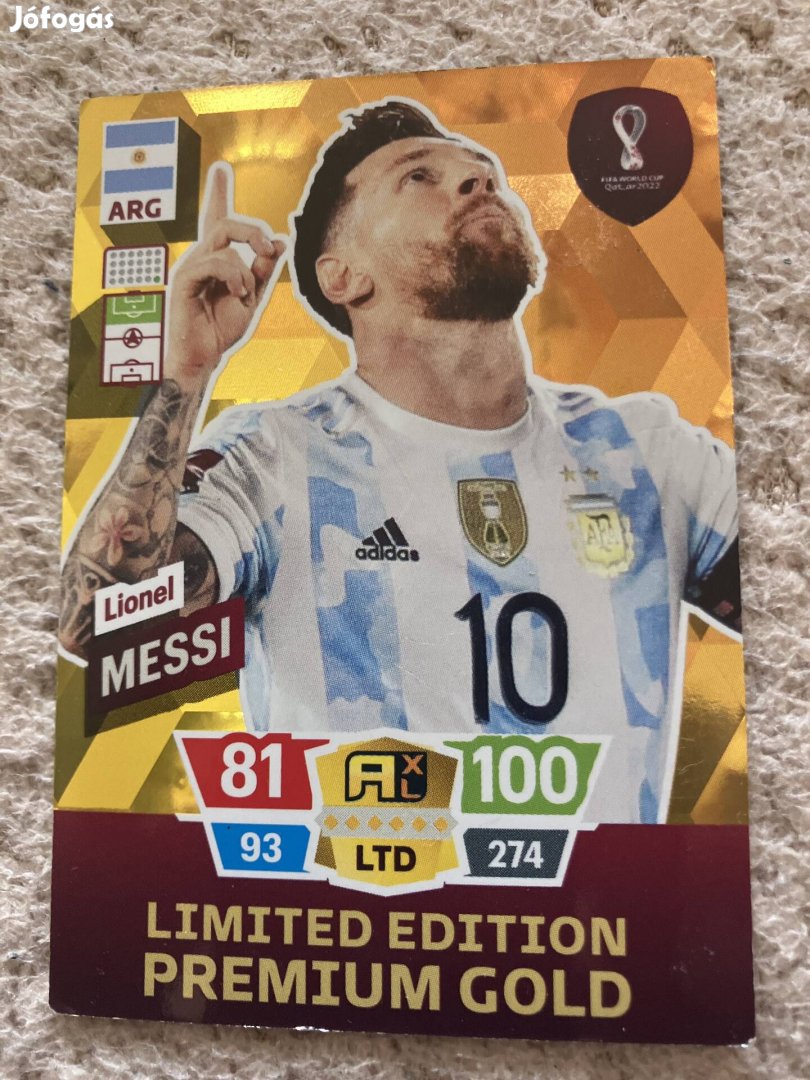 Focikártya 2022 Limited Edition Messi 