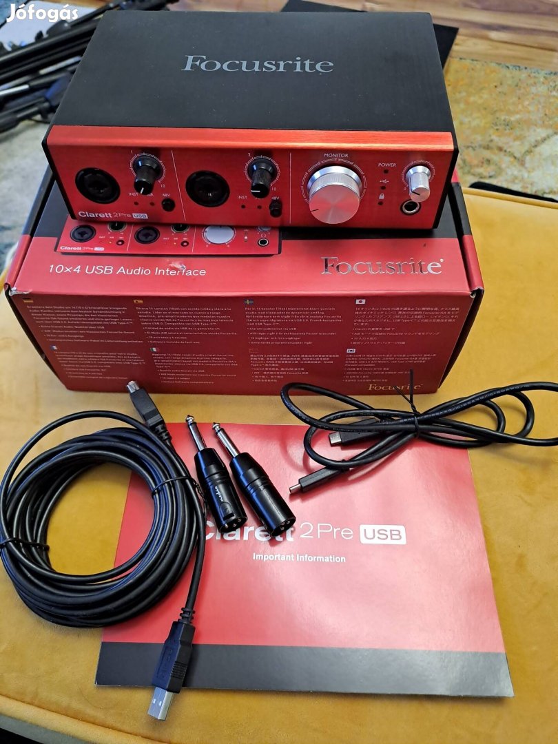 Focusrite Clarett 2 pro USB interfész 