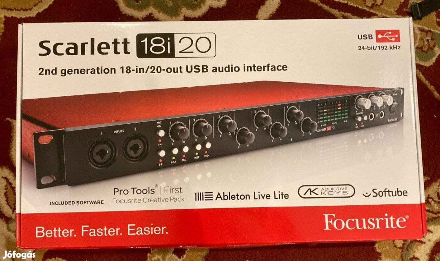 Focusrite Scarlett 18i20 2nd Gen USB külső hangkártya audio interfész