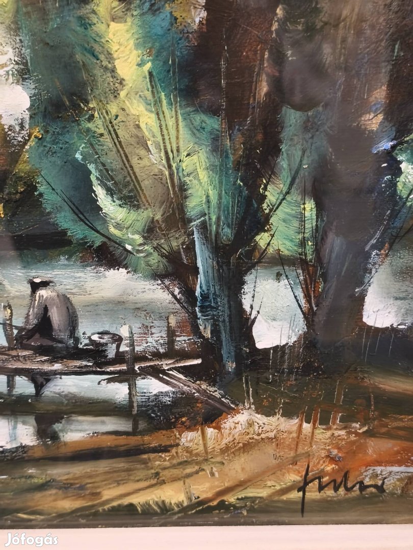 Fodor József festmény horgász