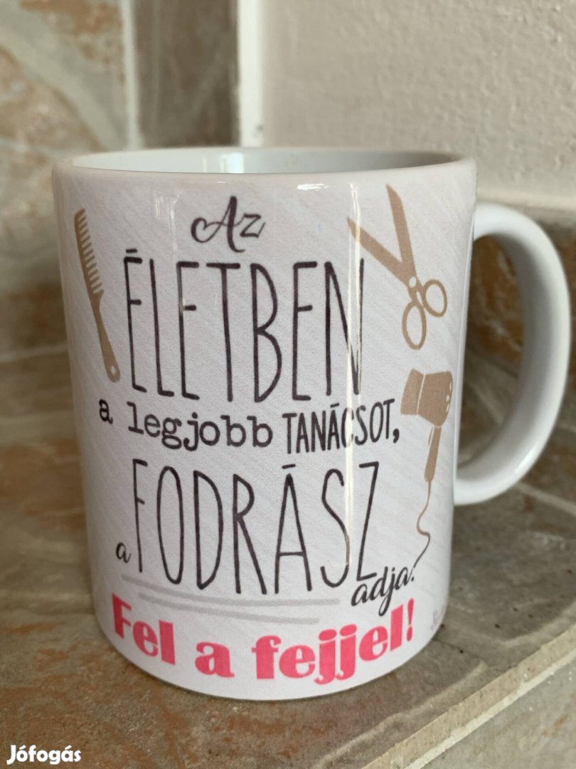 Fodrászat fodrász bögre új