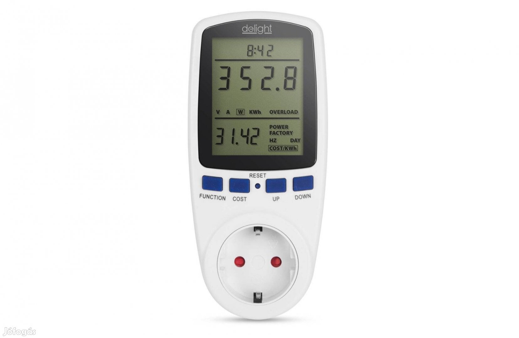 Fogyasztásmérő költségszámítás funkcióval 240V, max. 16 A, 3680W