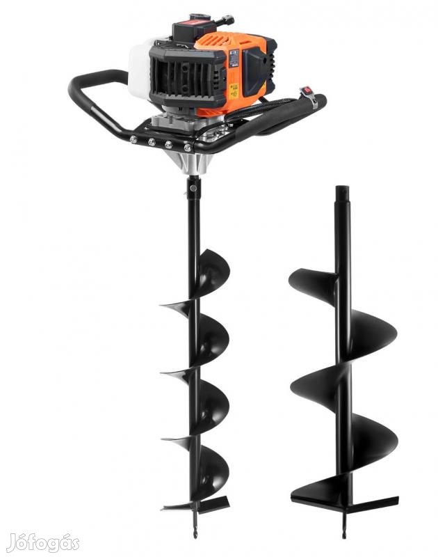 Földfúró, lyukfúró, gödörfúró 52 cm 1450 W 2db fúrószárral