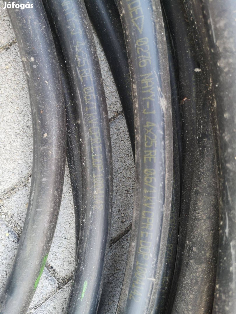 Földkábel Nayy-J 4x25 RE50 m 2x50m behúzószálas gégecső