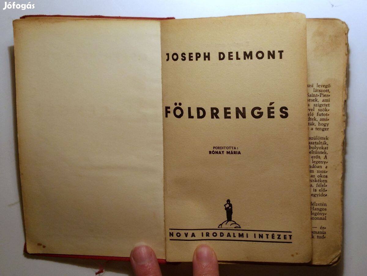 Földrengés (Joseph Delmont) 1933 (sérült-viseltes) (9kép+tartalom)