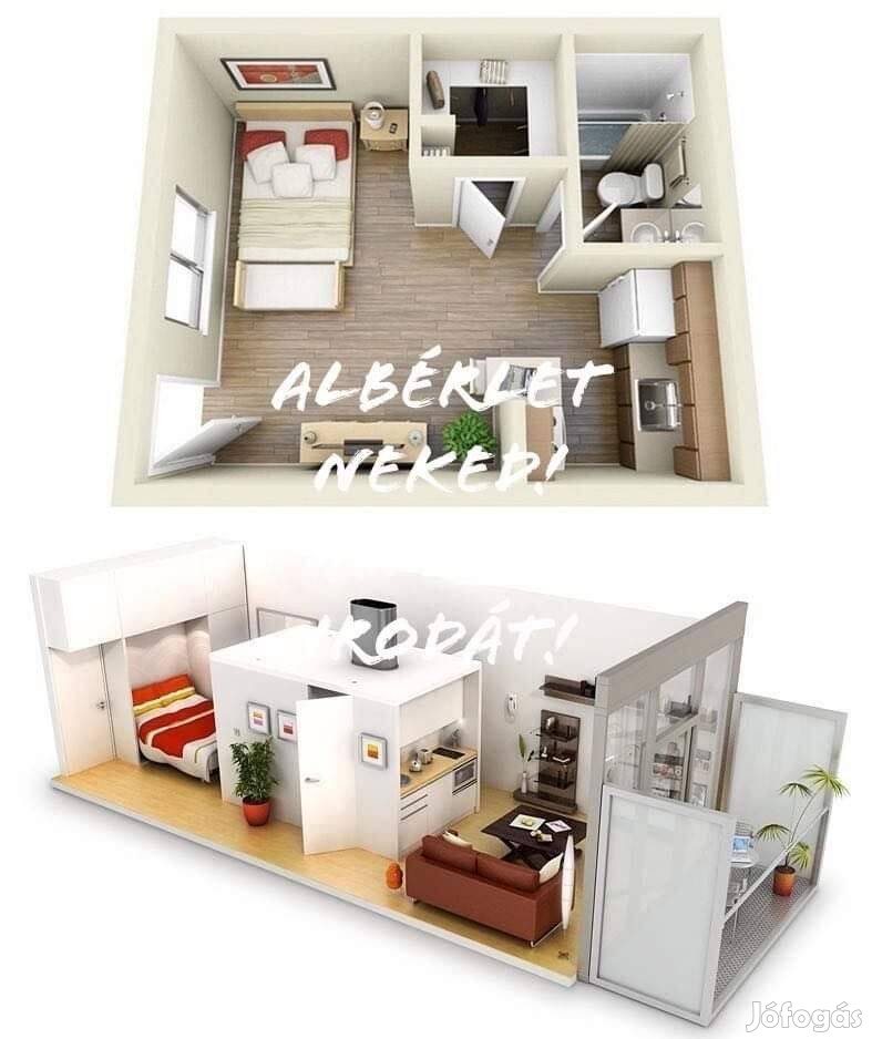 Földszinti, felszerelt kis lakás költözhető a 14. kerületben! A