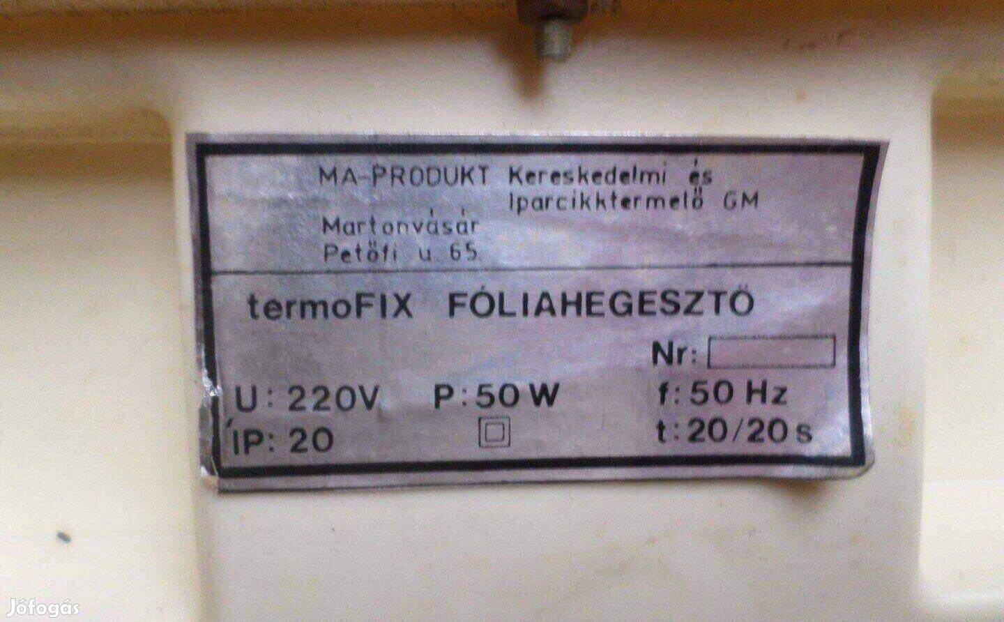 Fólia hegesztő gép fóliahegesztő