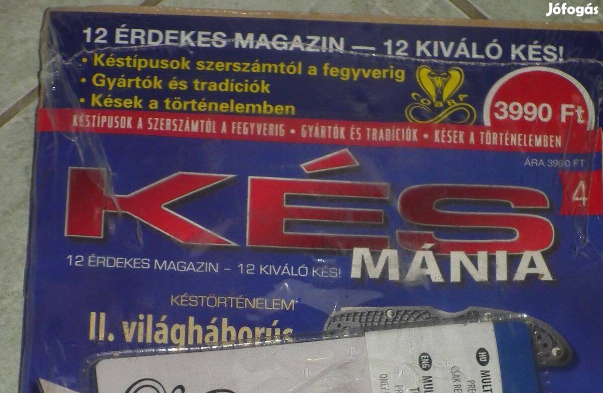 Fóliás bontatlan "Késmánia" nr.4 kés bicska