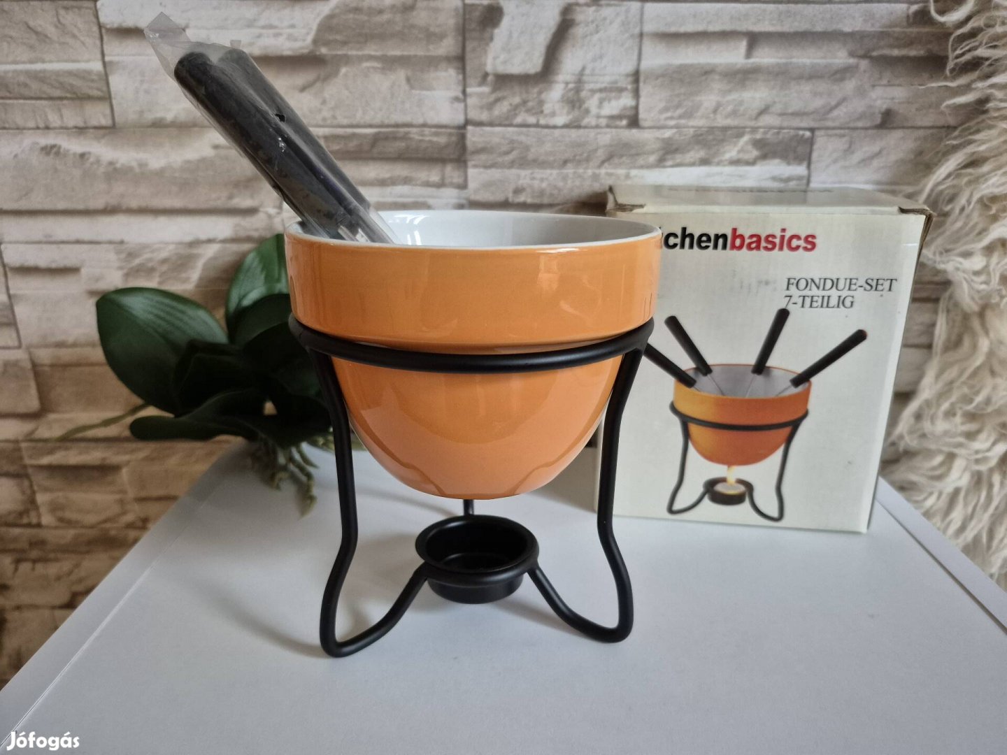 Fondue készlet 7 részes 4 személyes csokoládé vagy sajt olvasztó