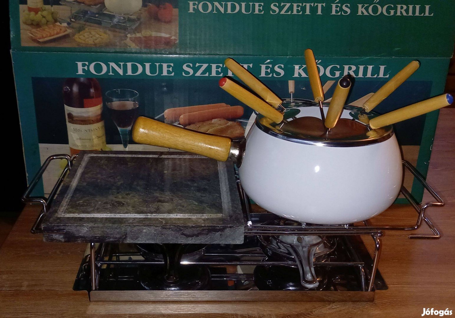 Fondue szett és kőgrill