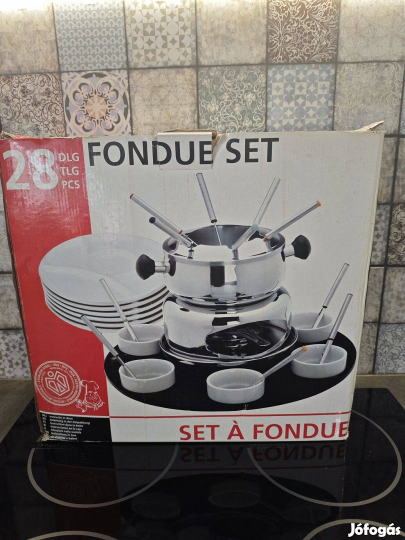 Fondue szett készlet 6 személyes 26 részes új, bontatlan