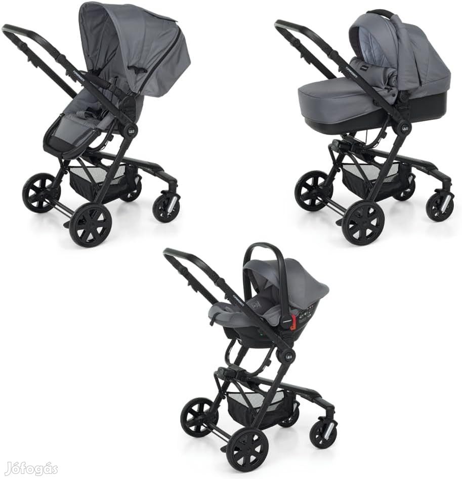 Foppapedretti UP3 3 részes babakocsiszett-Titanium, OUTLET