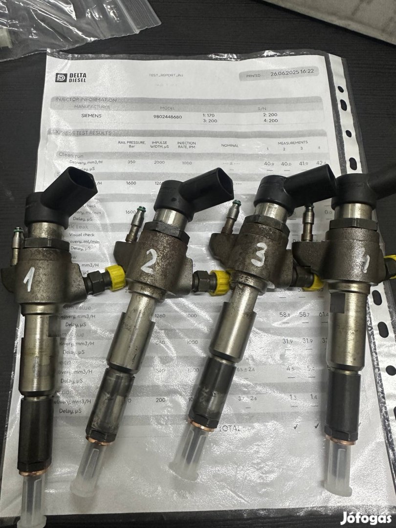 Ford 1.6 tdci euro5 siemens continental porlasztó befecskendező szett 