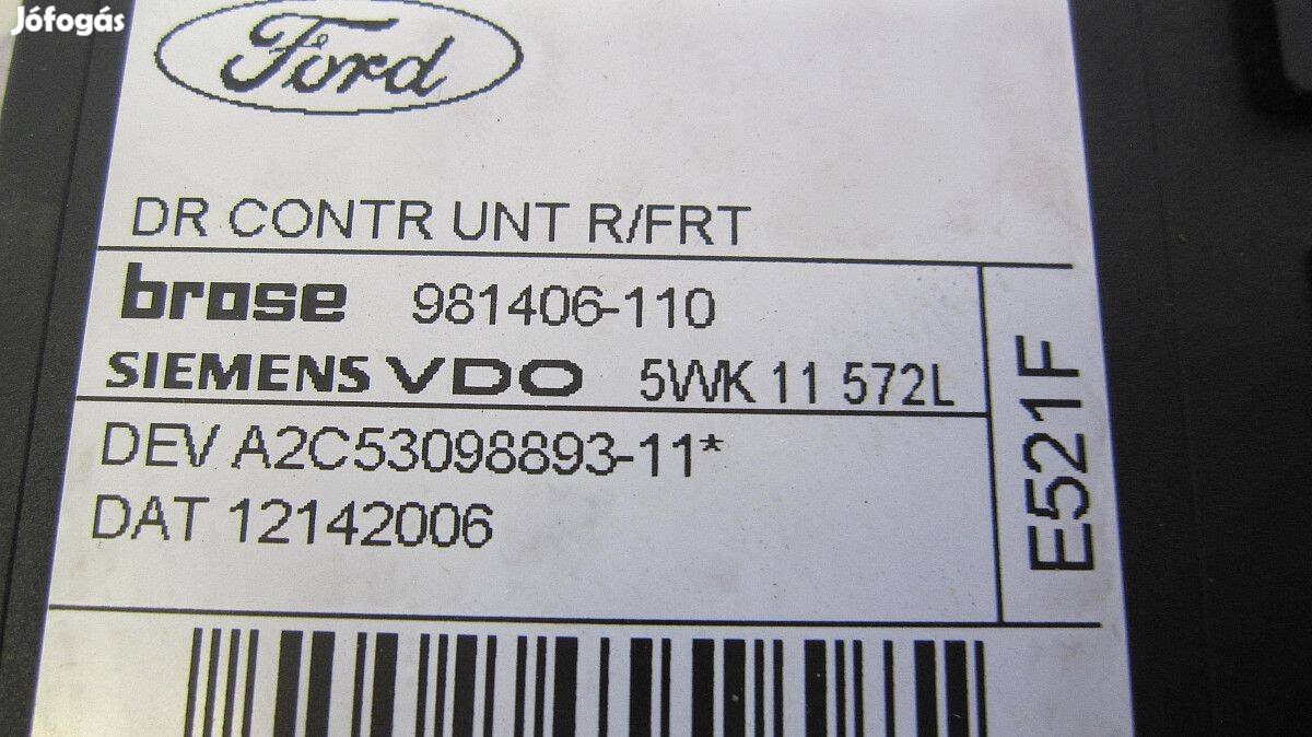 Ford C-Max Eladó gyári, bontott jobb első ajtómodul, vezérlő