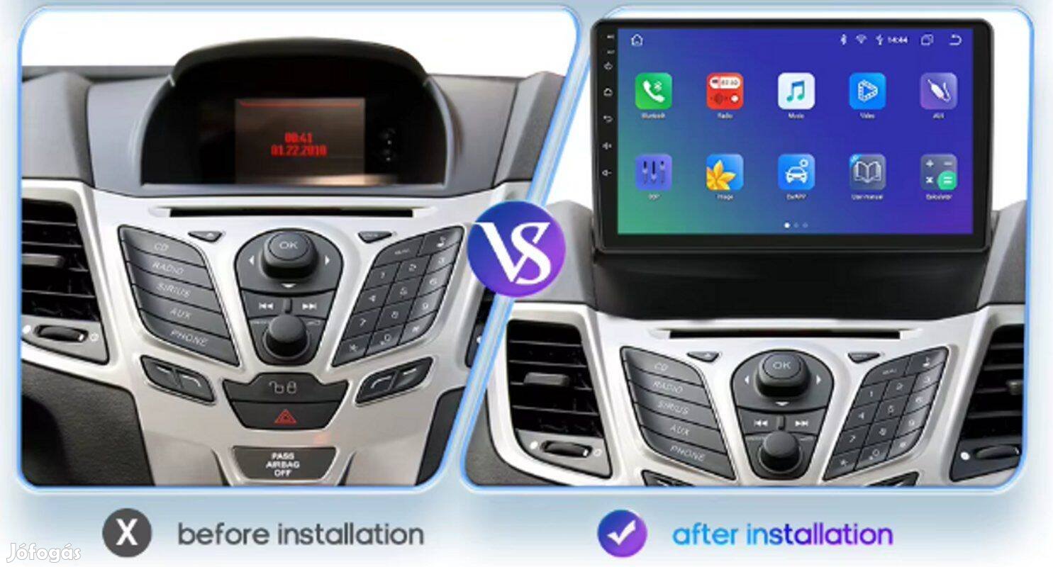 Ford Fiesta 2009-2017 Multimédia Android Auto/Apple Carplay