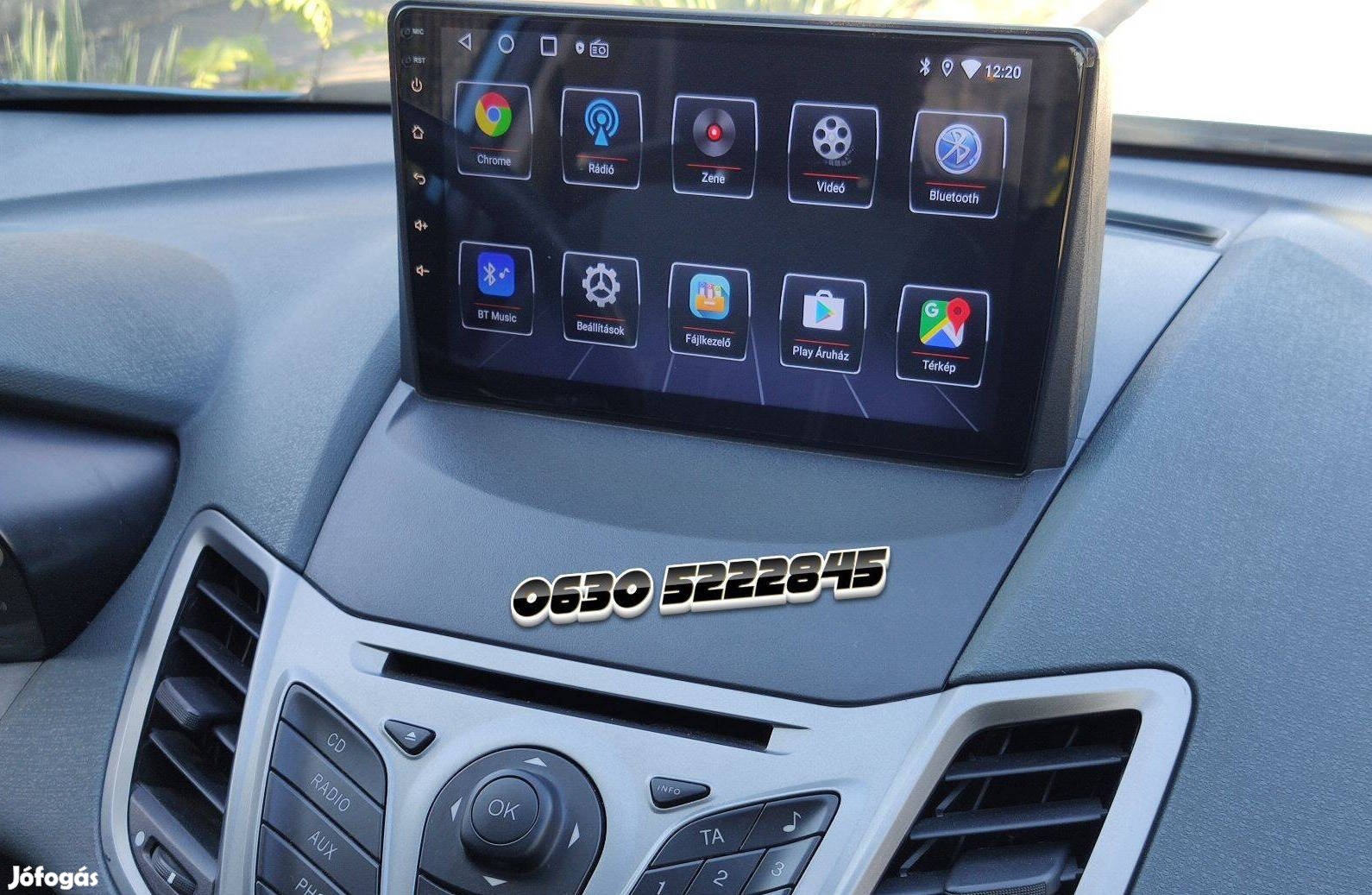 Ford Fiesta Android Multimédia Rádió Navigáció Carplay 9" Kijelző Hif
