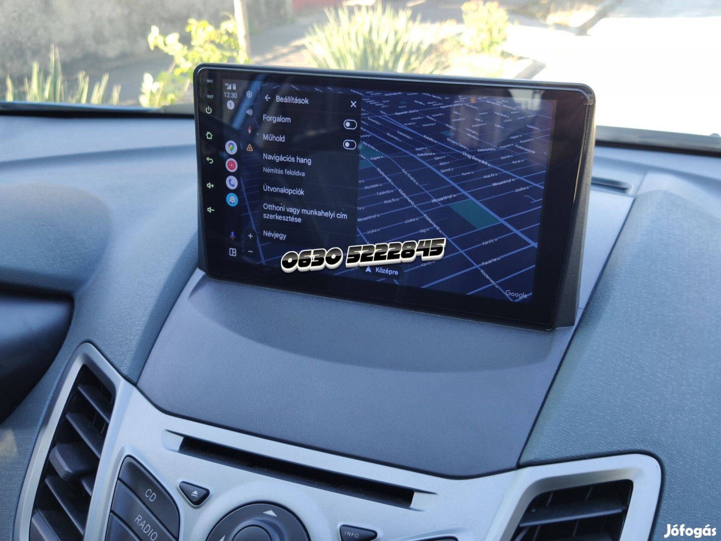 Ford Fiesta Android Rádió Multimédia 9" Kijelző Monitor Navigáció GPS