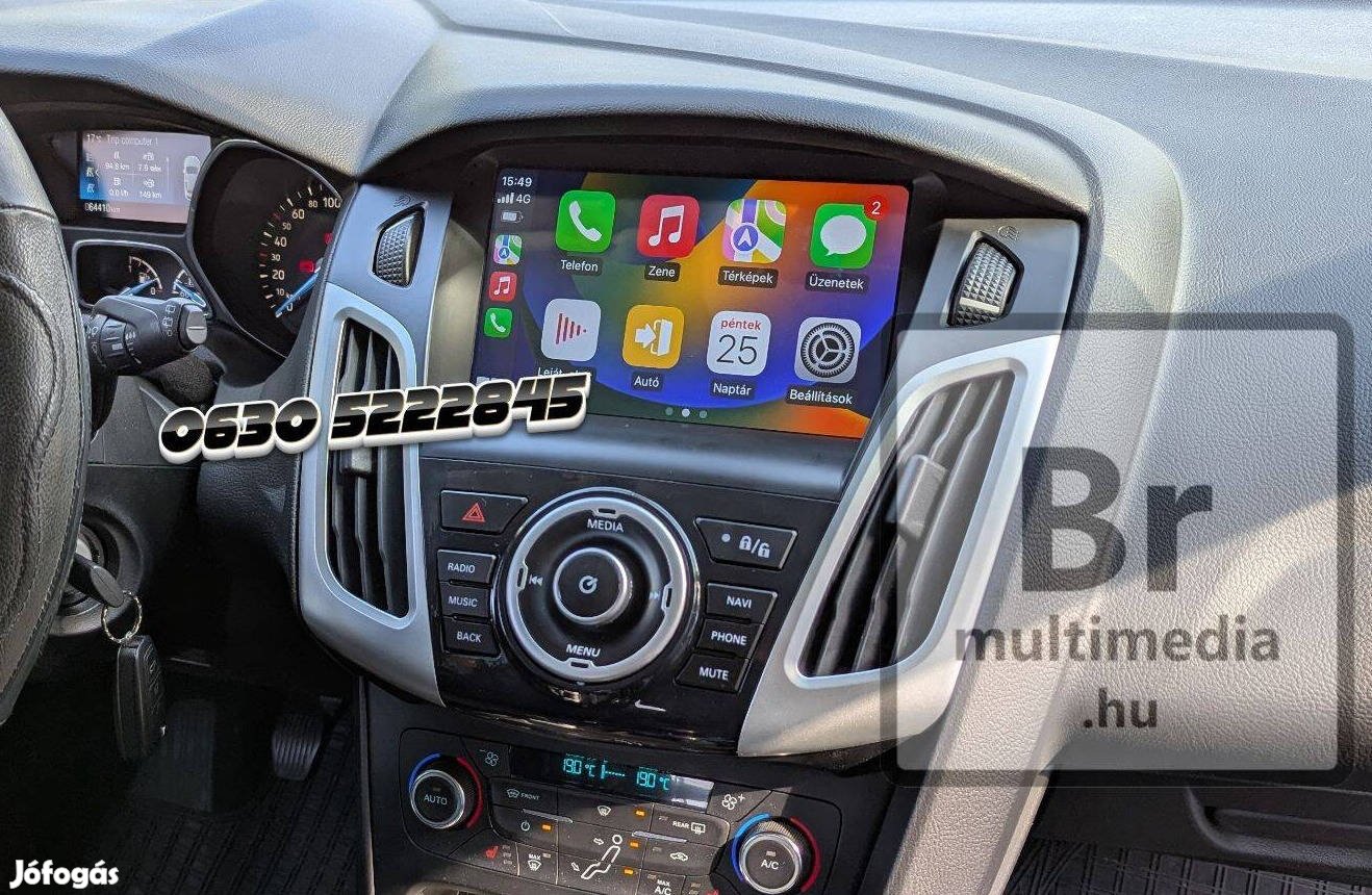 Ford Focus 3 Android Kijelző Rádió Navigáció Multimédia Carplay Hifi