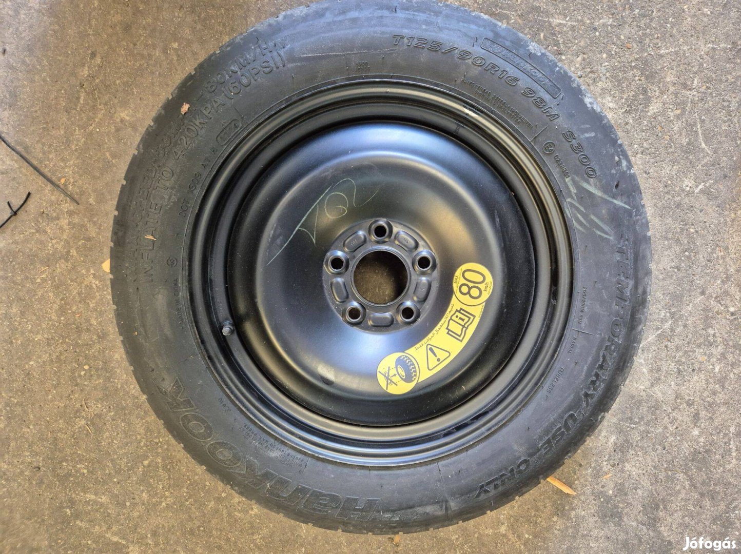 Ford Focus II 125/90 R16 -as pótkerék mankókerék