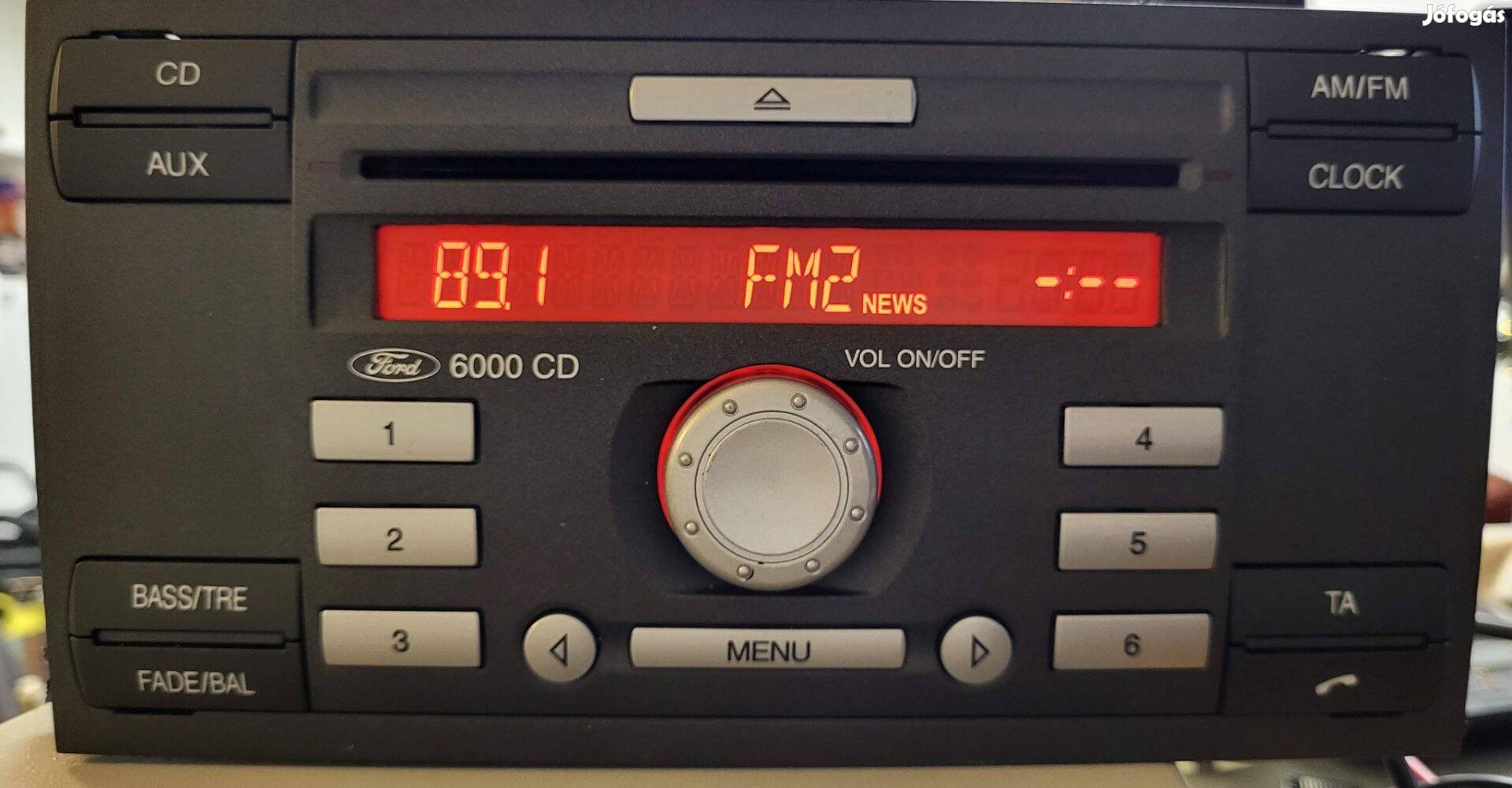 Ford Focus mk2 / C-max 6000CD (AUX-os) fejegység