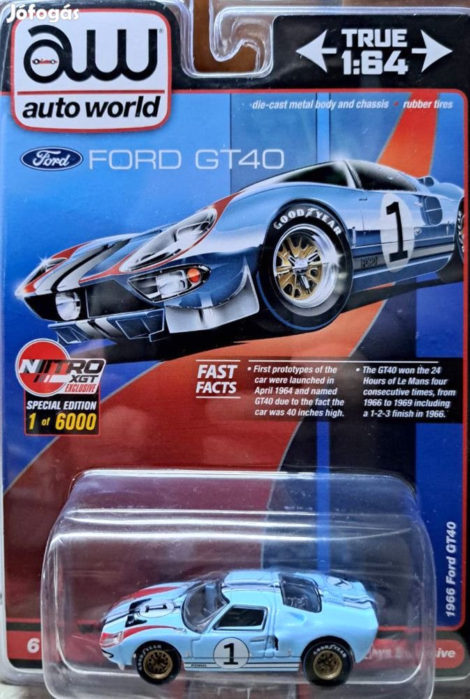 Ford GT40 (1966) - Gulf -  Auto World - 1:64