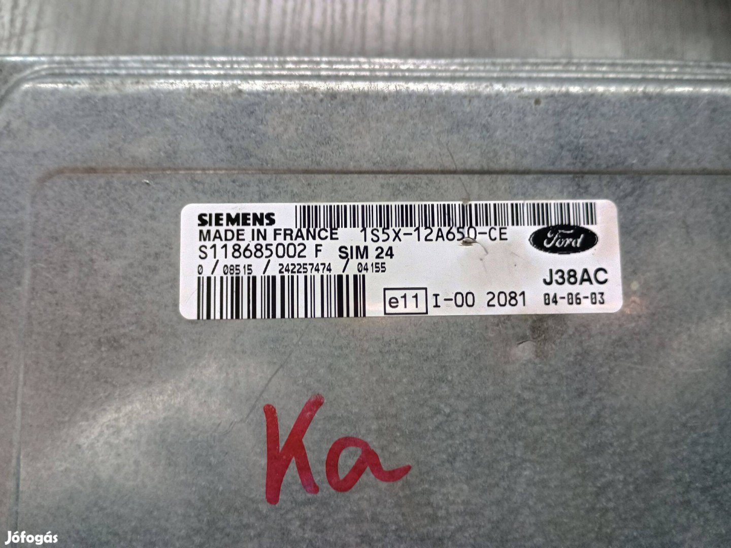 Ford KA motorvezérlő ECU 1S5X-12A650-CE