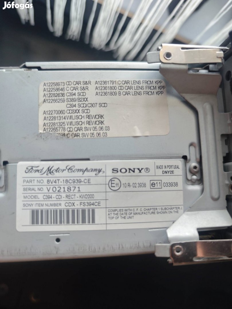 Ford Kuga MK1 Sony CD-s autórádió 