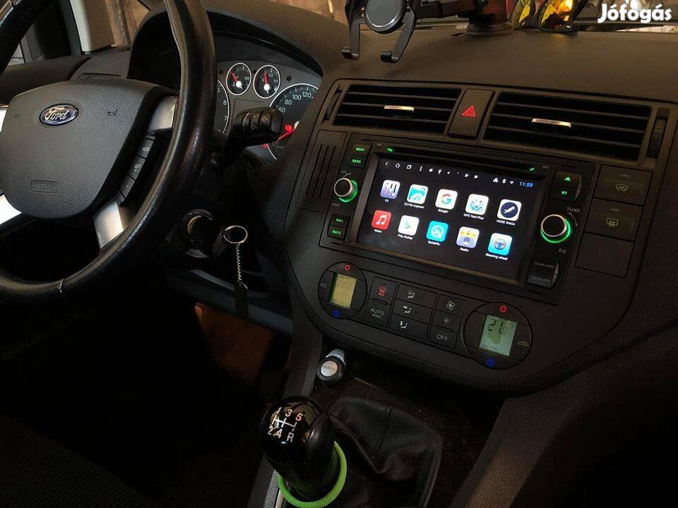 Ford Multimédia Carplay Android GPS Rádió Fejegység Tolatókamerával