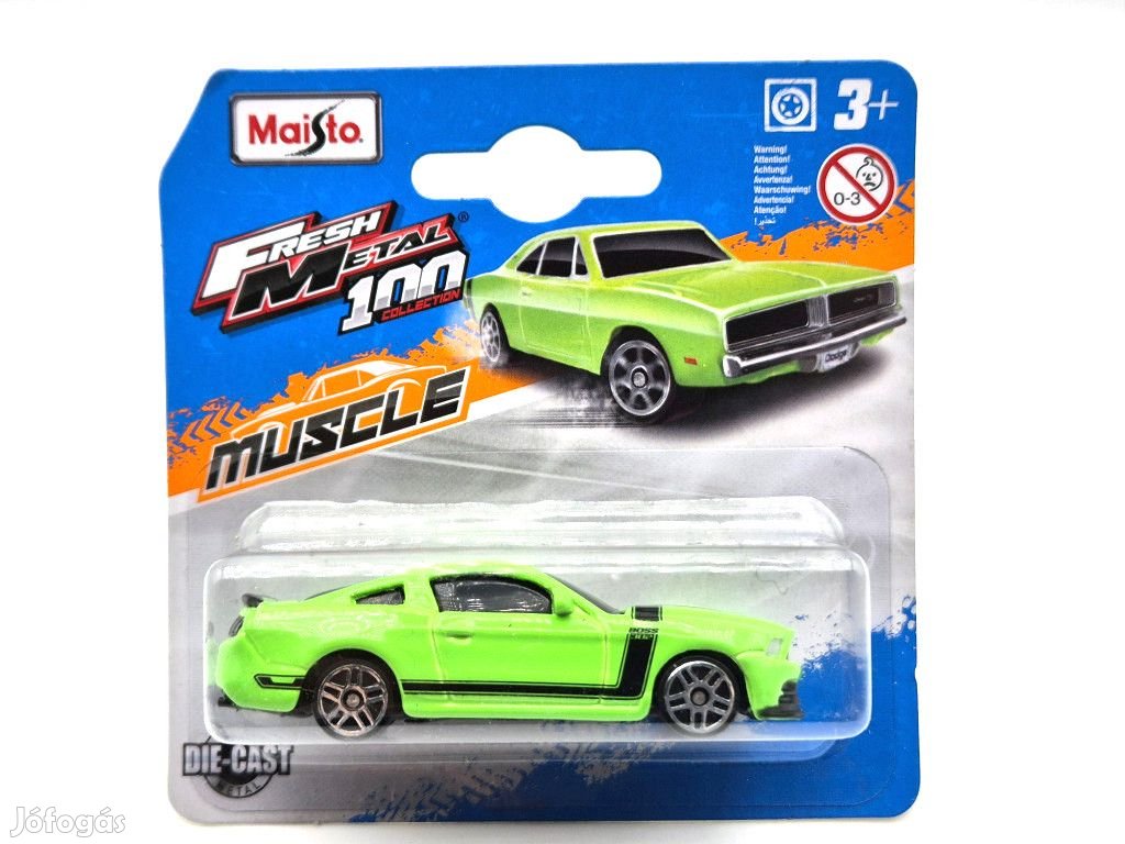 Ford Mustang Boss 302 (2013) - zöld/fekete -  Maisto - 1:64