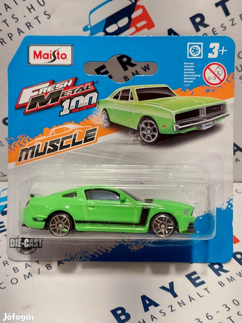 Ford Mustang Boss 302 (2013) - zöld/fekete -  Maisto - 1:64