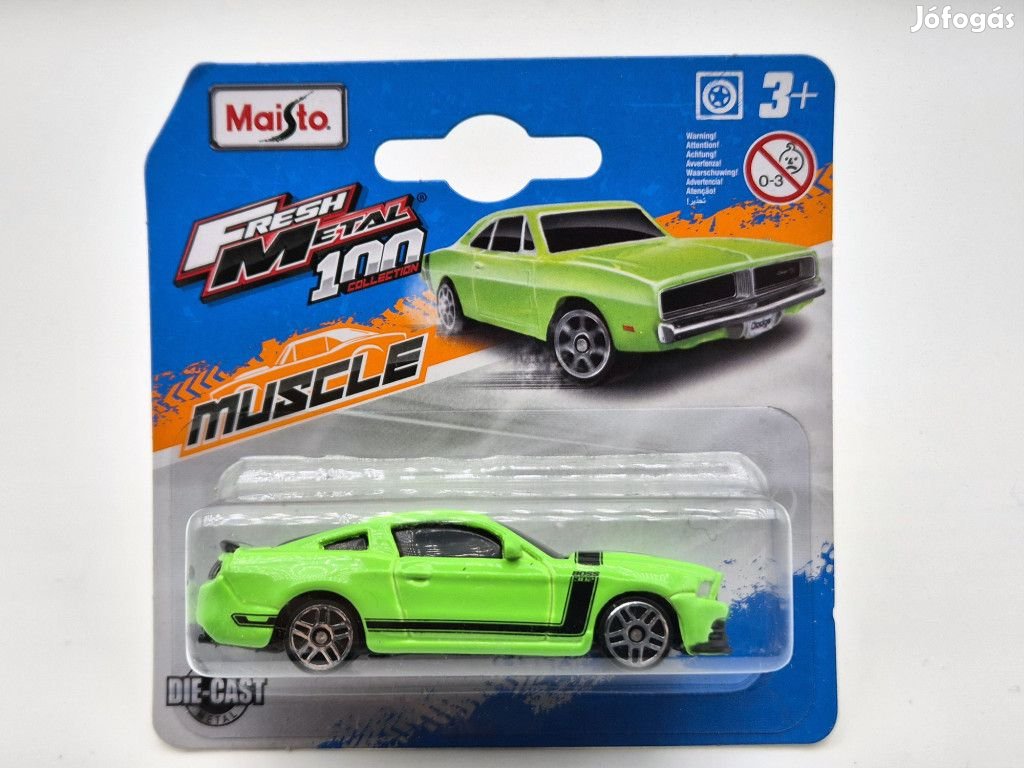 Ford Mustang Boss 302 (2013) - zöld/fekete -  Maisto - 1:64