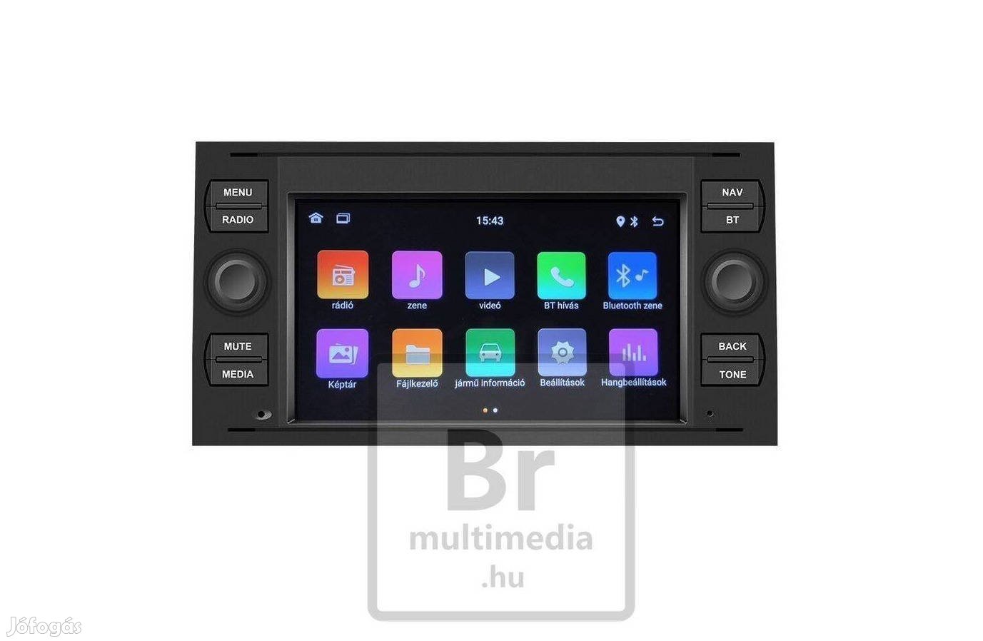 Ford Transit Android Kijelző Multimédia Navigáció 2Din Rádió Carplay