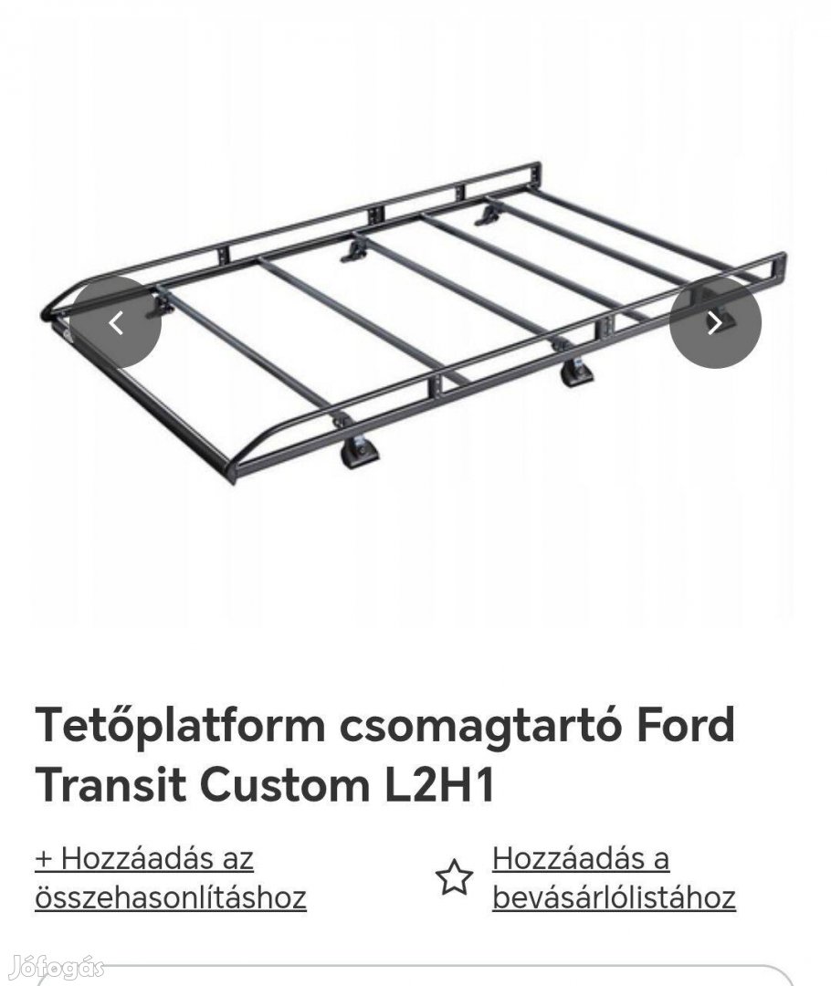 Ford Transit custom tetőcsomagtartó