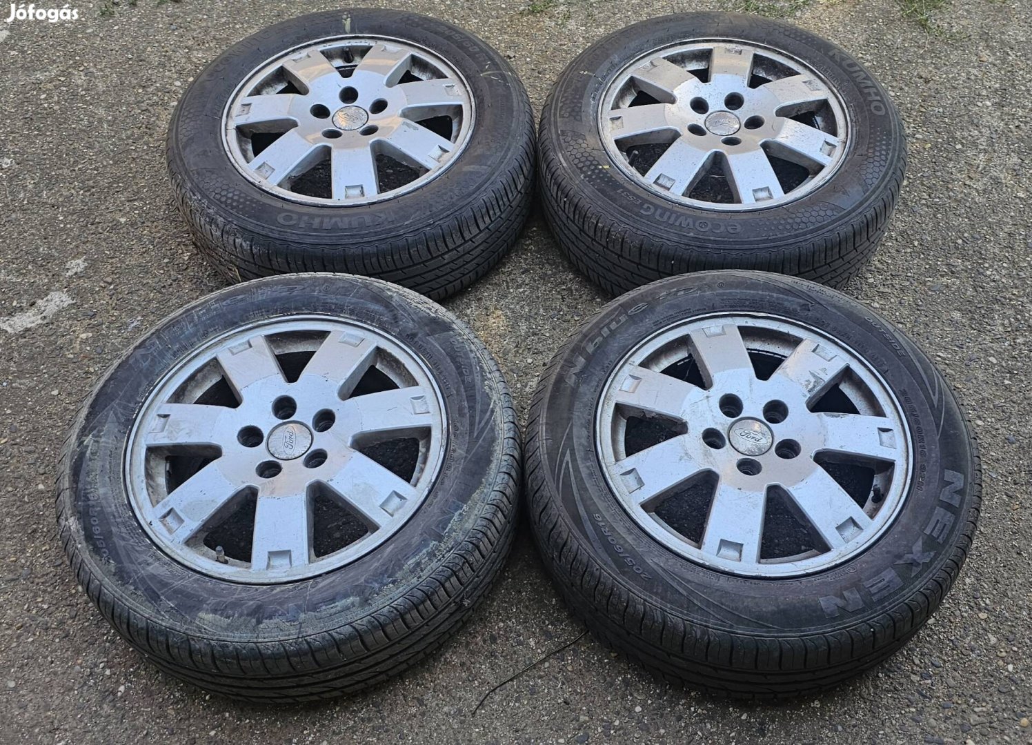 Ford kerekek Alufelni felni 5x108 16" R16 jó gumik 