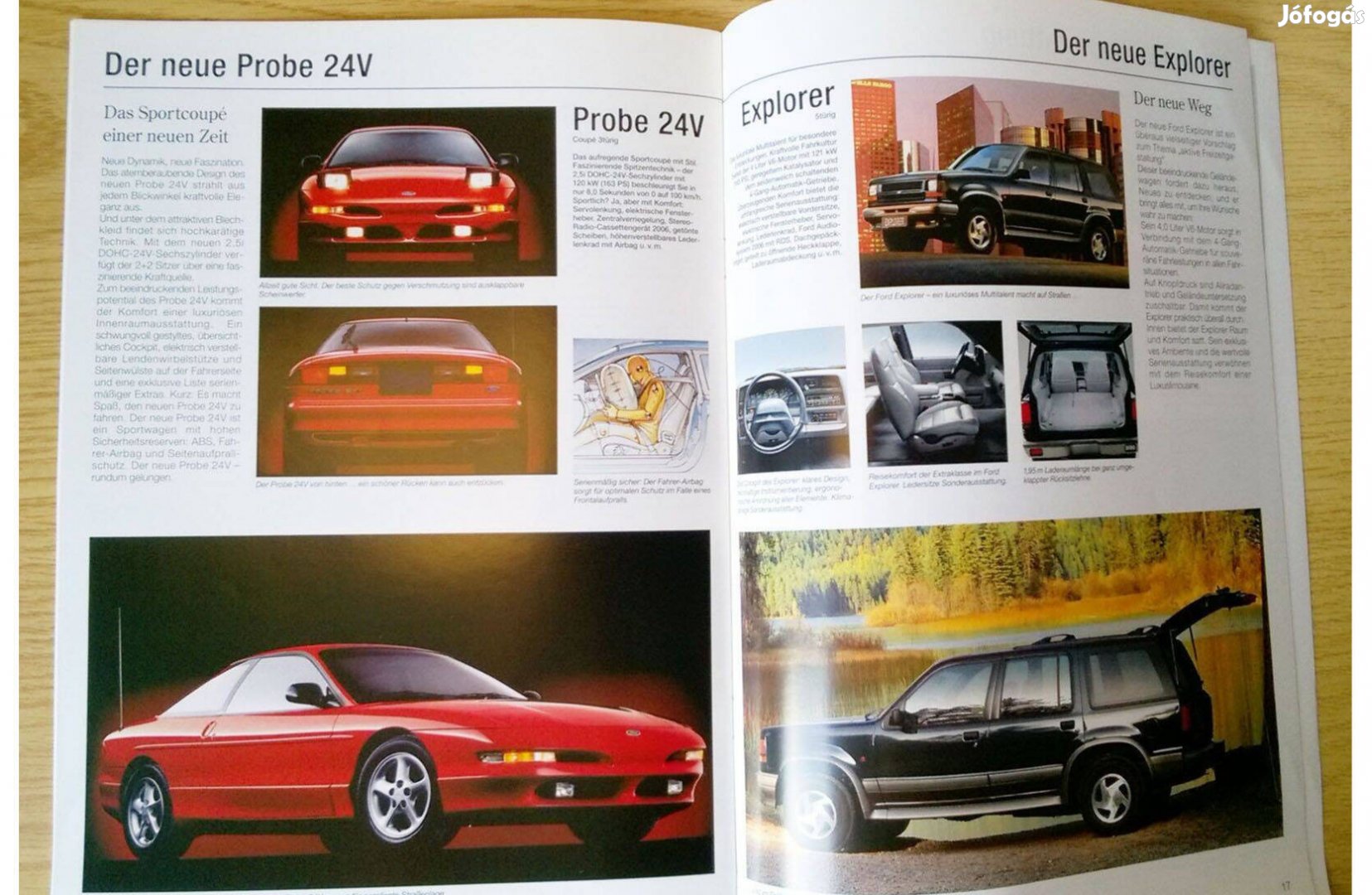 Ford modellkínálat 1993-ból, prospektus, katalógus