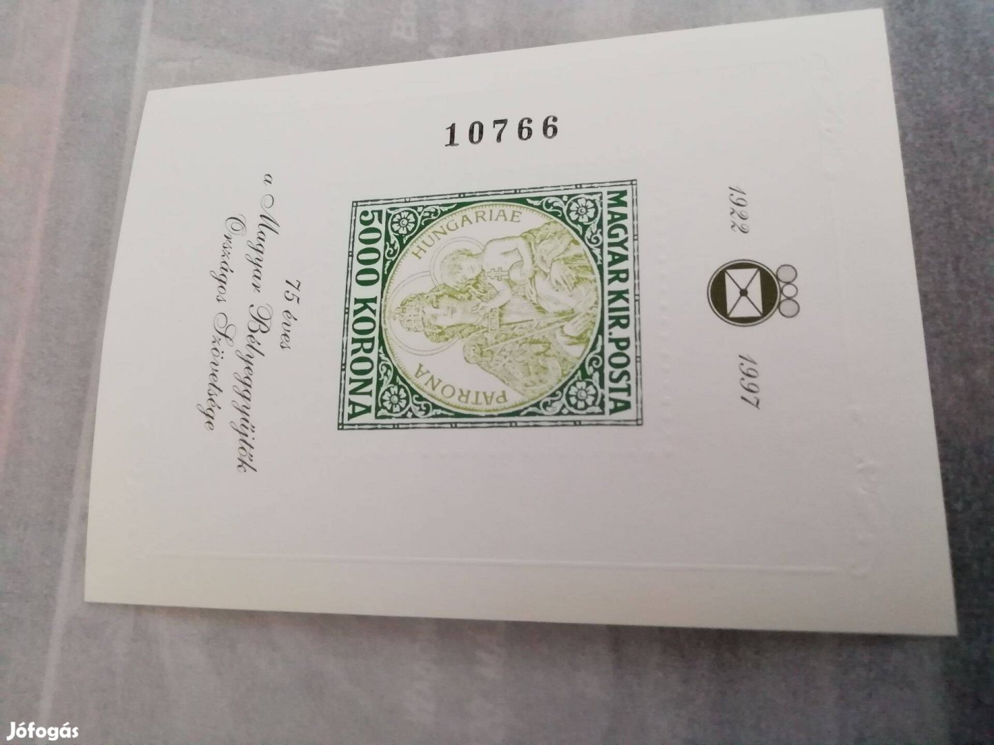 Fordított Madonna 1997-es emlékív 75 éves a MABÉOSZ