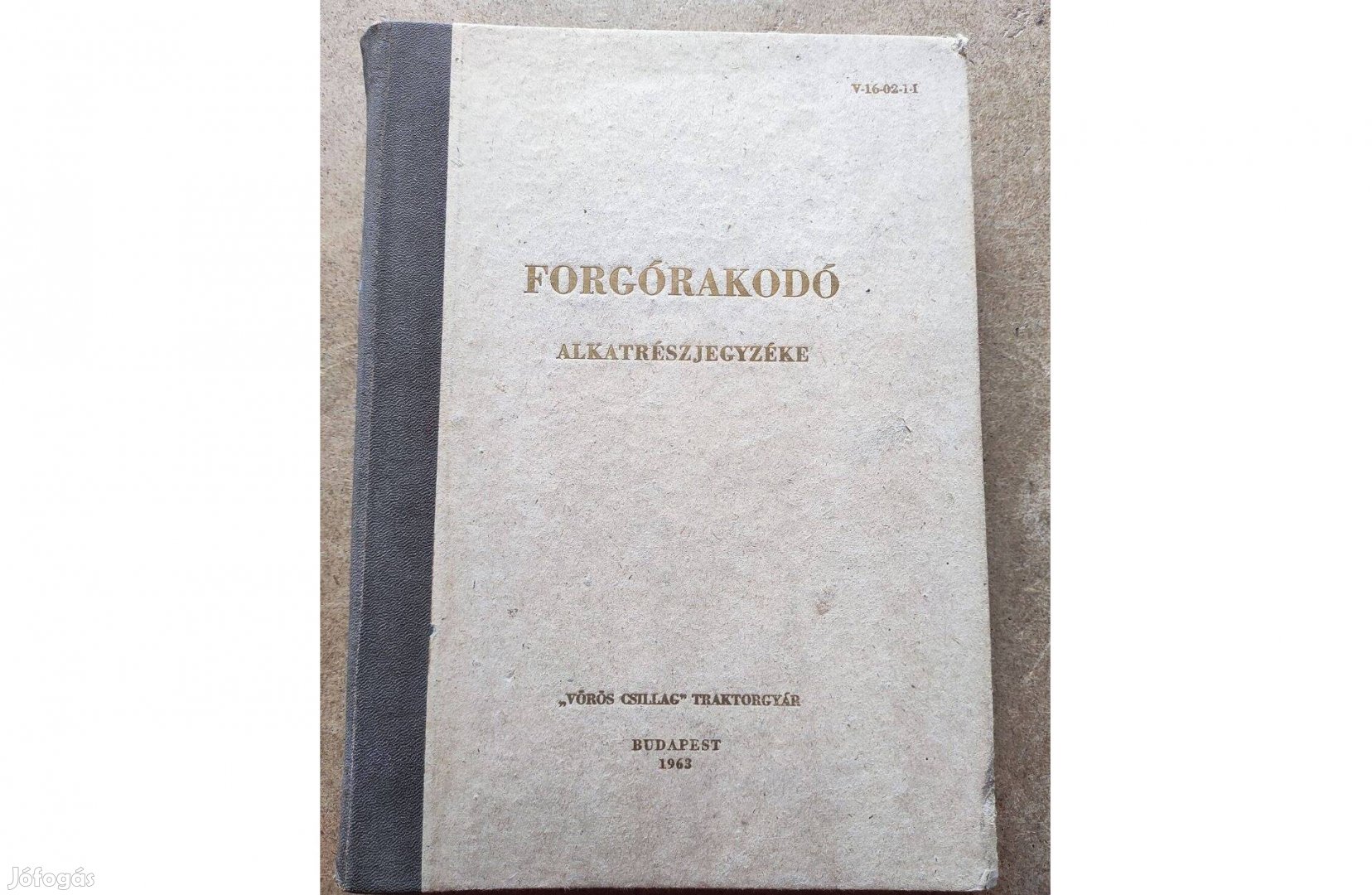 Forgórakodó alkatrészkatalógus. 1963