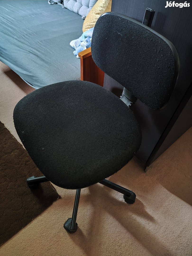 Forgószék, fekete, állítható magasságú háttámla