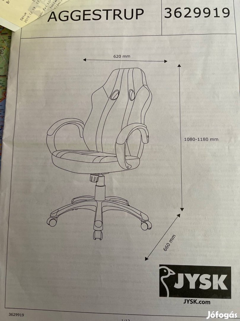 Forgószék, irodai, szinte ajándék áron, esztétikai hibás