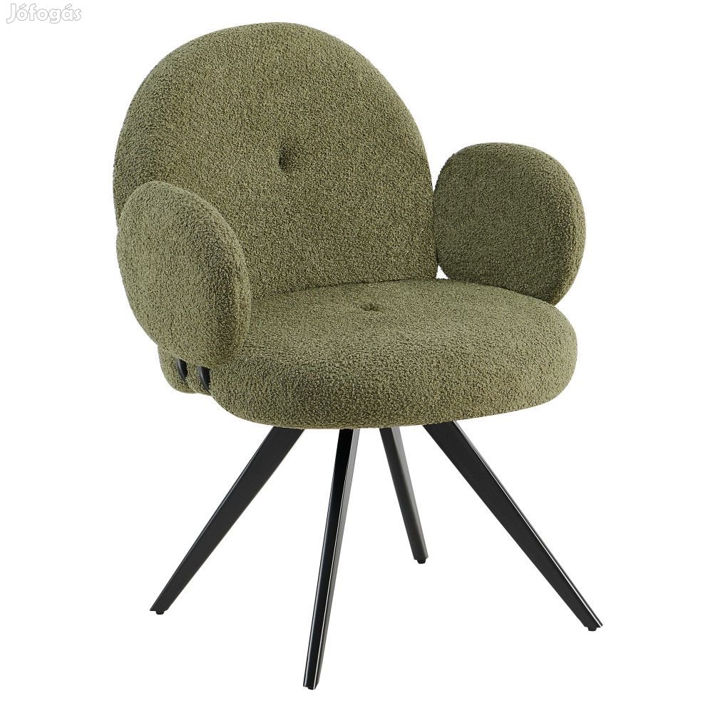 Forgószék, zöld/fekete, VASALA