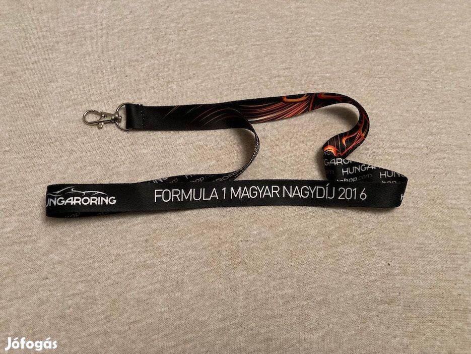 Forma-1 nyakpánt, F1 Magyar Nagydíj passztartó, kulcstartó