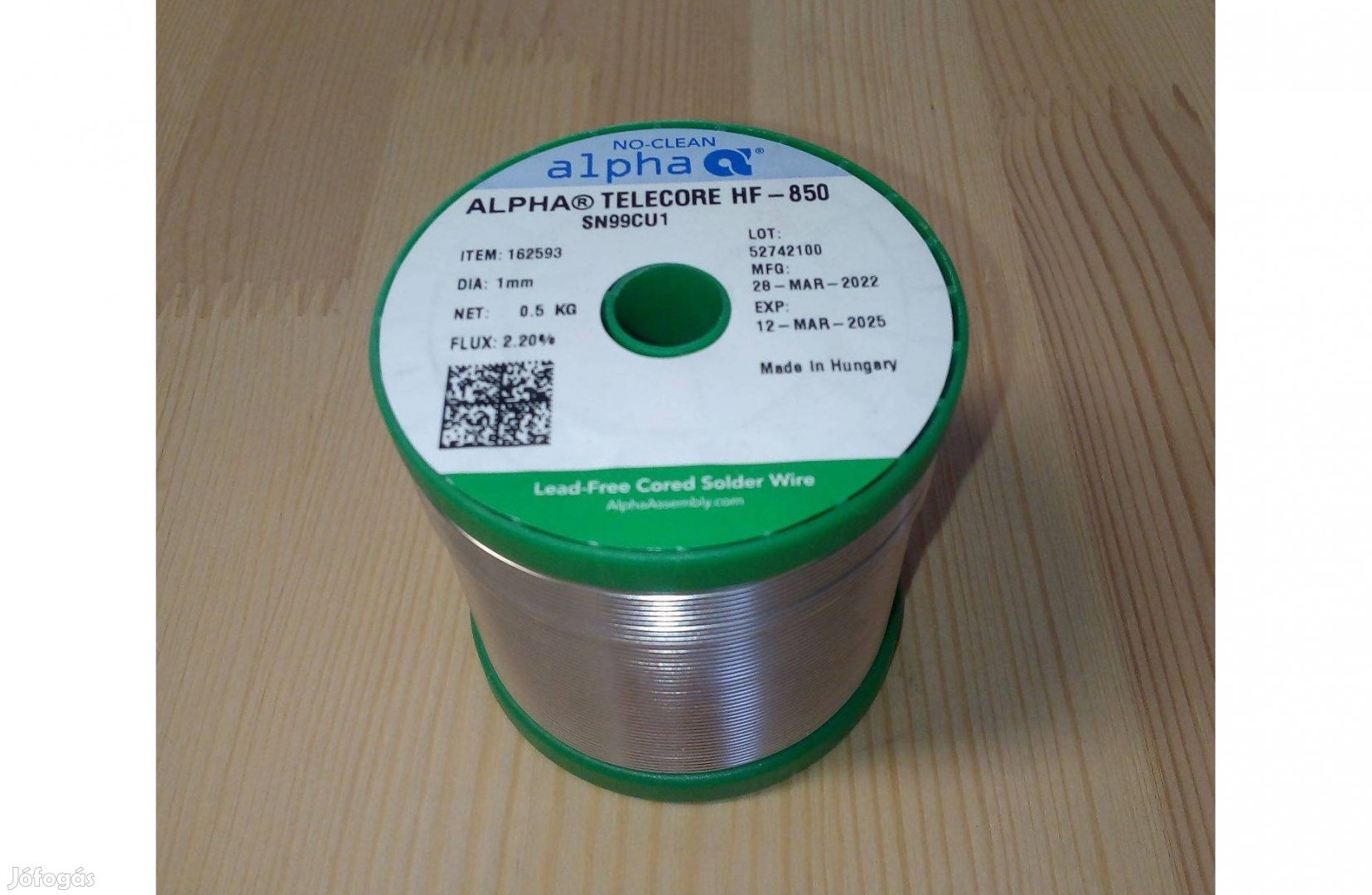 Forrasztó ón cin 0,5 Kg Ólommentes 1mm