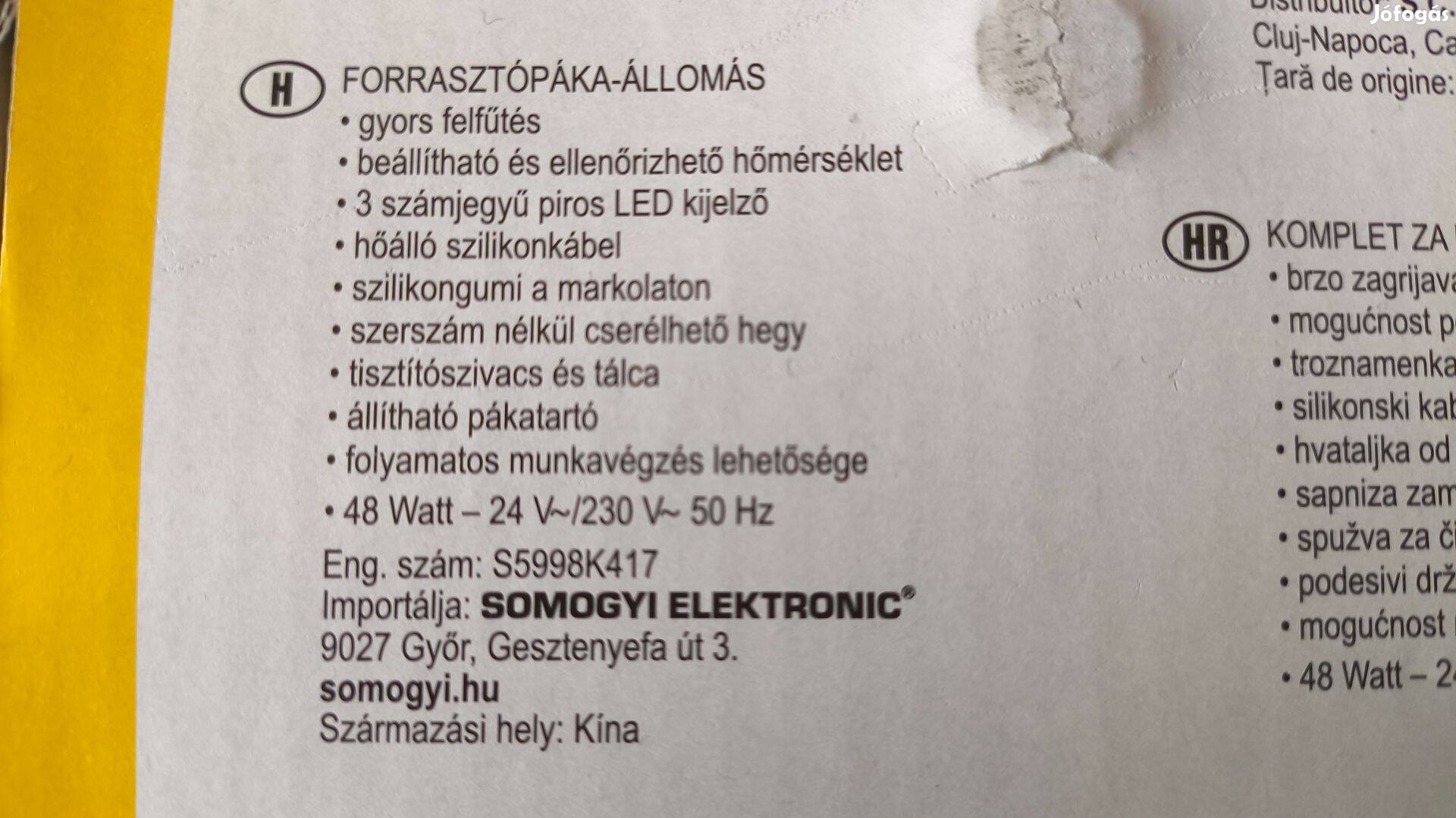 Forrasztópáka Állomás SMA 051